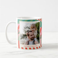 Modern Colorful Red Green Pink Geometric Photo