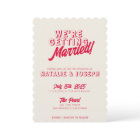 Modern Colorful Retro Bold Funky Unique Wedding