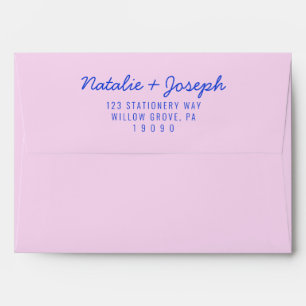 Modern Colorful Retro Bright Whimsical Wedding Envelope