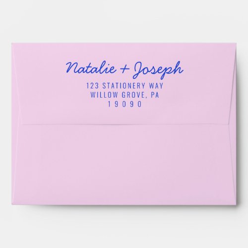 Modern Colorful Retro Bright Whimsical Wedding Envelope