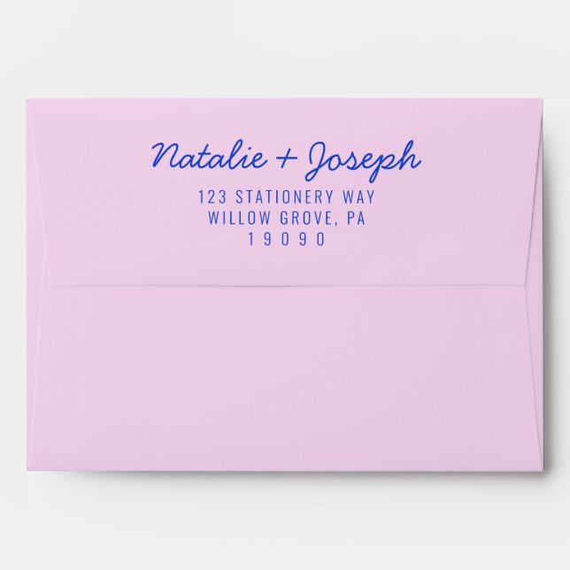 Modern Colorful Retro Bright Whimsical Wedding Envelope (Back (Top Flap))