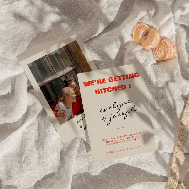 Modern Colorful Retro Fun Funky Unique Wedding  Invitation (Creator Uploaded)