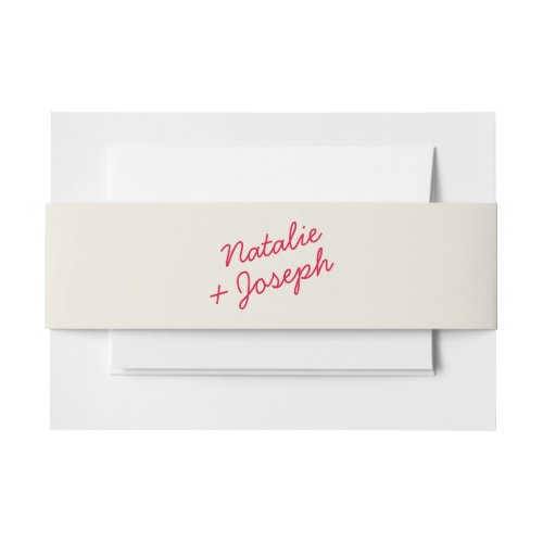 Modern Colorful Retro Whimsical Bright Wedding  Invitation Belly Band