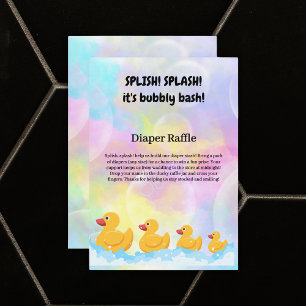 Modern Colorful Rubber Duckies Baby Shower Enclosure Card