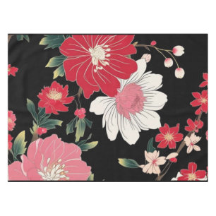 Modern Colorful Sakura Flower Japan Birthday party Tablecloth