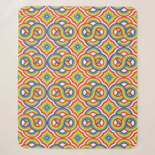 Modern Colorful Simple Batik Motifs Sherpa Blanket