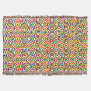 Modern Colorful Simple Batik Motifs Throw Blanket