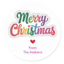 Modern Colorful simple christmas Sticker