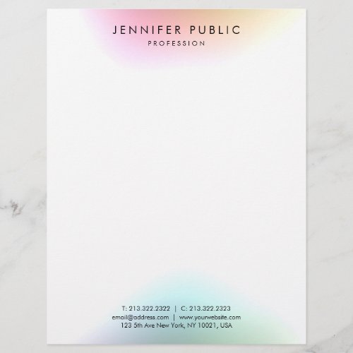 Modern Colorful Simple Design Elegant Template Letterhead