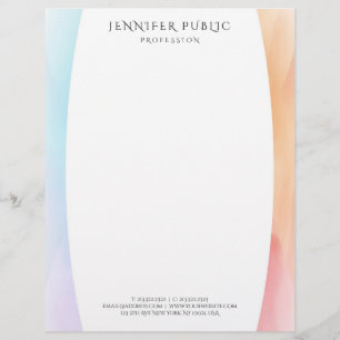 Modern Colorful Simple Design Template Trendy Letterhead