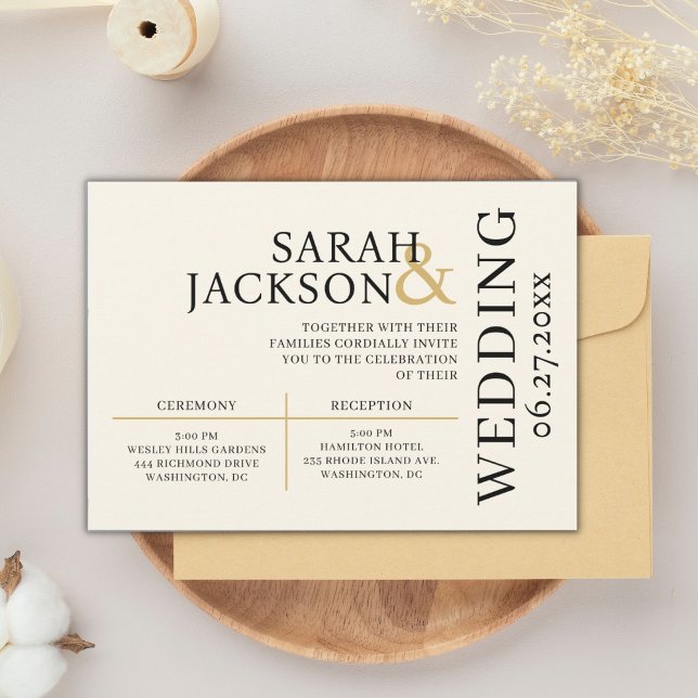 Modern Colorful Simple Font Wedding Invite (Creator Uploaded)