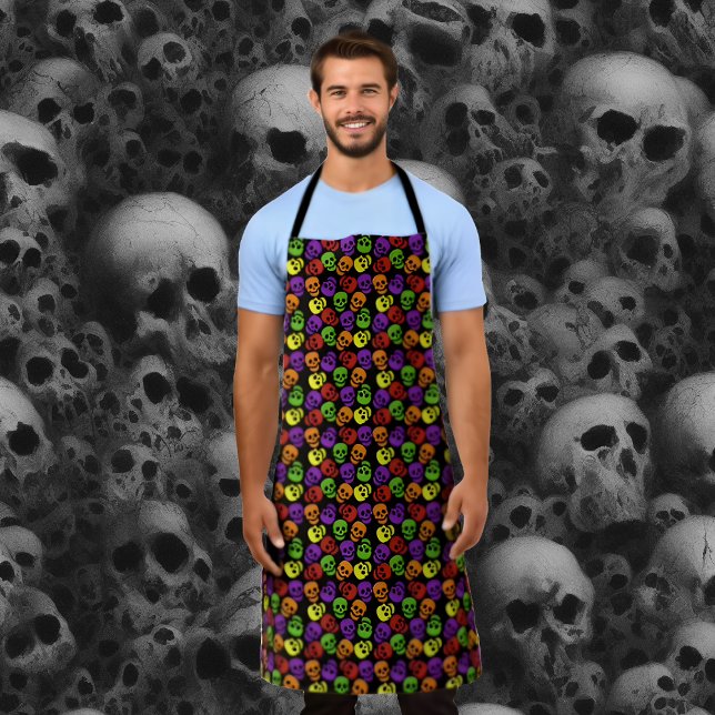 Modern Colorful Skull  Apron (Creator Uploaded)