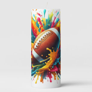 Modern Colorful Splash Game Ball Sports Pillar Candle