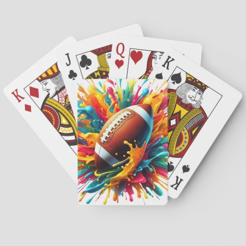 Modern Colorful Splash Game Ball Sports Poker Cards