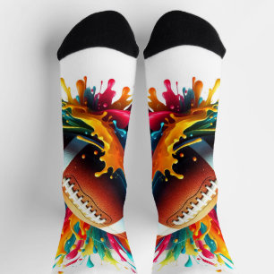 Modern Colorful Splash Game Ball Sports Socks
