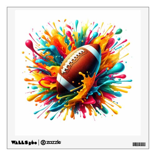 Modern Colorful Splash Game Ball Sports Wall Decal