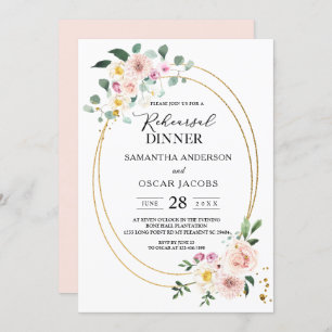 Modern Colorful Spring Watercolor Flowers Invitation