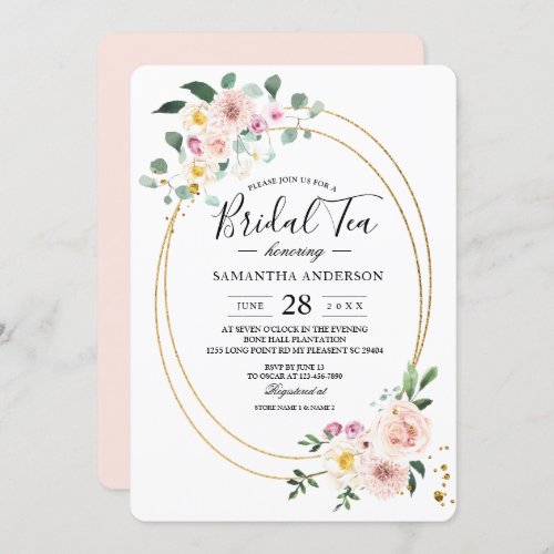 Modern Colorful Spring Watercolor Flowers Invitation
