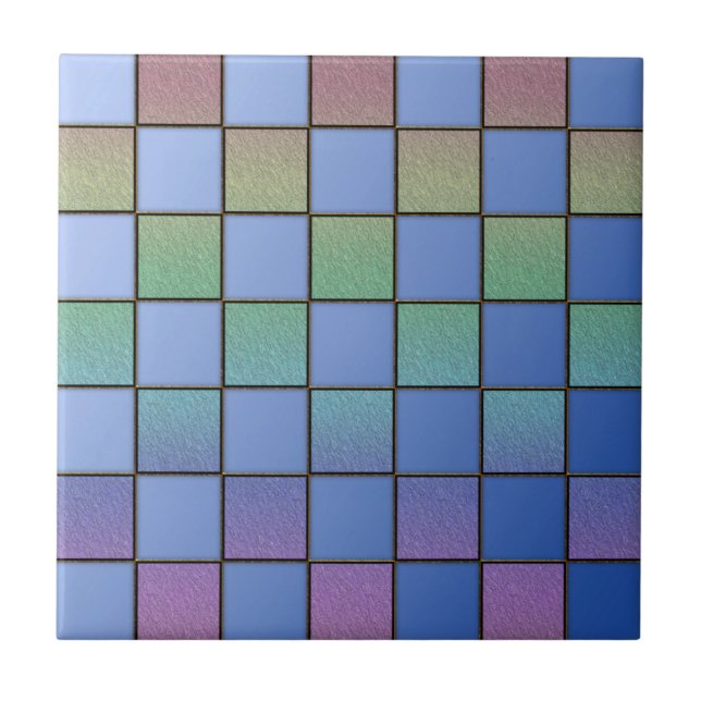 Modern Colorful Square Pattern Tiles (Front)
