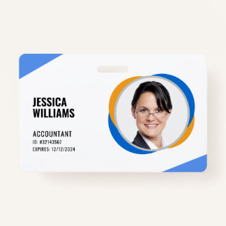 Modern Colorful Staff Employee ID Badge