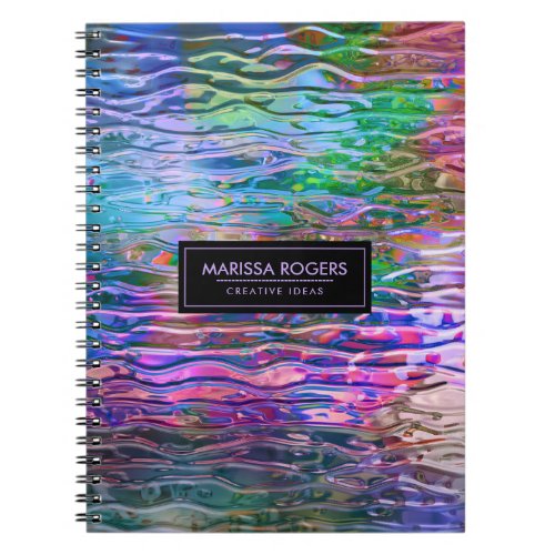 Modern colorful stained glass look notebook