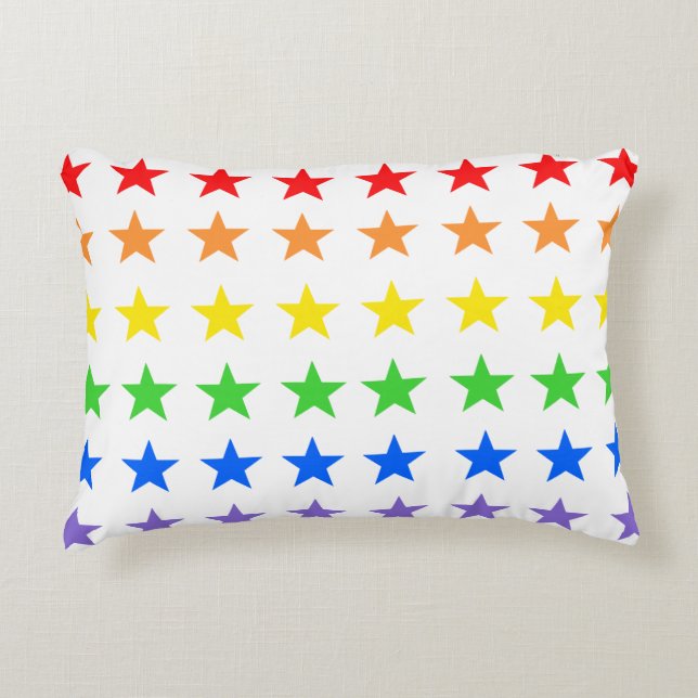 Modern Colorful Starry Pattern Accent Pillow (Front)