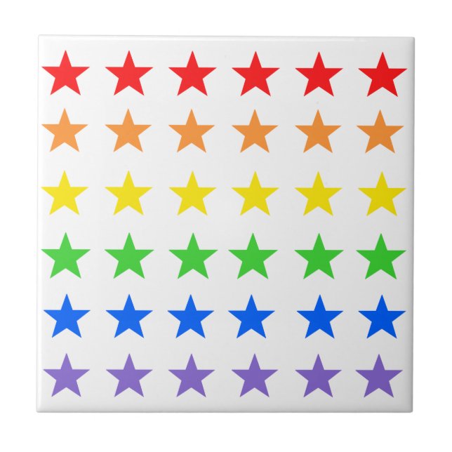 Modern Colorful Starry Pattern Ceramic Tile (Front)