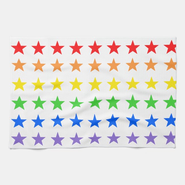 Modern Colorful Starry Pattern Kitchen Towel (Horizontal)