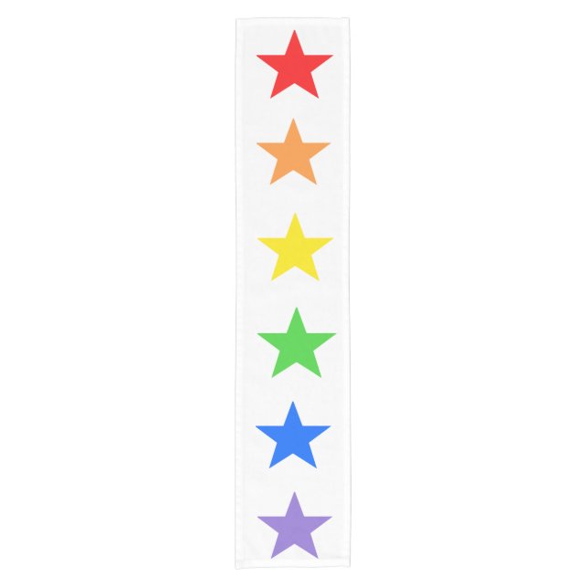 Modern Colorful Starry Pattern Short Table Runner (Front)