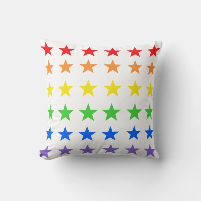 Modern Colorful Starry Pattern Throw Pillow (Front)