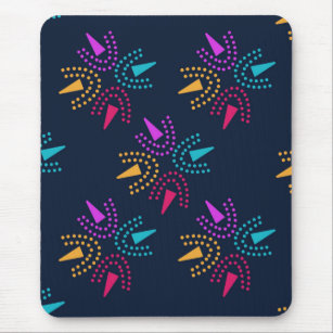 modern colorful stars - navy blue  mouse pad