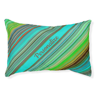 Modern & Colorful Stripe Pattern Dog Cat Pet Bed