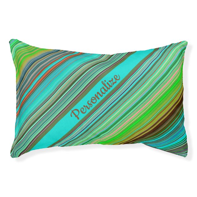 Modern & Colorful Stripe Pattern Dog Cat Pet Bed (Front)