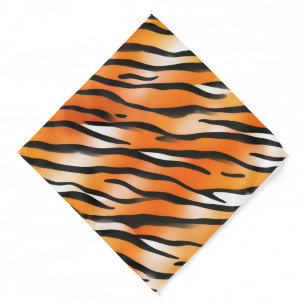 Modern colorful Striped tiger skins Print feline Bandana