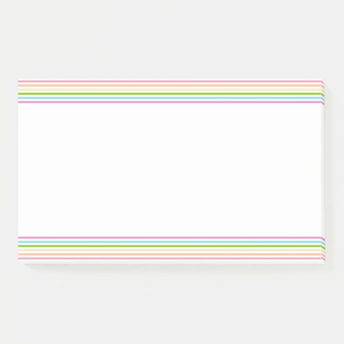 Modern Colorful Striped Trendy Template White Post_it Notes