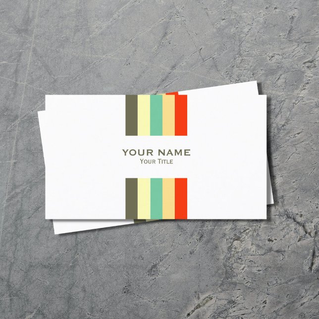 Modern Colorful Stripes Business Card (Creator Uploaded)