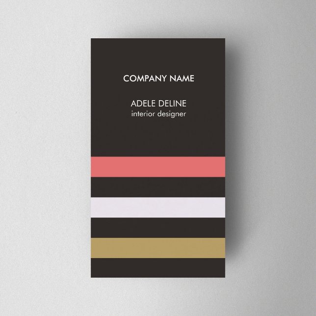 Modern Colorful Stripes Designer Business Card (Creator Uploaded)