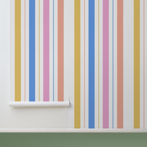 Modern Colorful Stripes Pattern Wallpaper