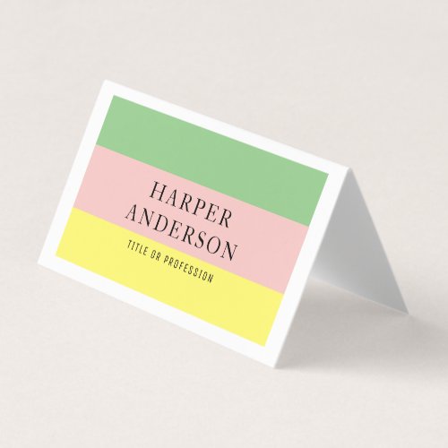Modern Colorful Stripes Professional Business Card