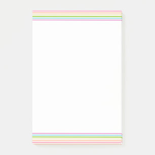Modern Colorful Stripes Template Pink Yellow Blue Post-it Notes