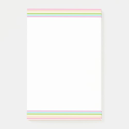 Modern Colorful Stripes Template Pink Yellow Blue Post_it Notes