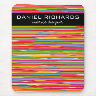 Modern Colorful Stripes Vibrant Interior Designer  Mouse Pad