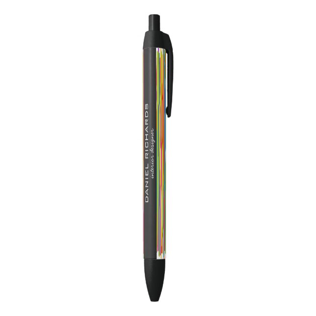 Modern Colorful Stripes Vibrant Interior Designer  Pen (Bottom (Vertical))