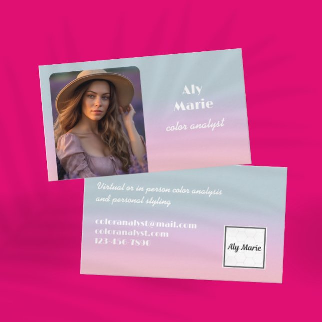 Modern Colorful Stylist Logo Business Card (Creator Uploaded)