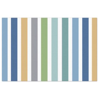 Modern Colorful Summer Stripes Birthday Tissue Paper