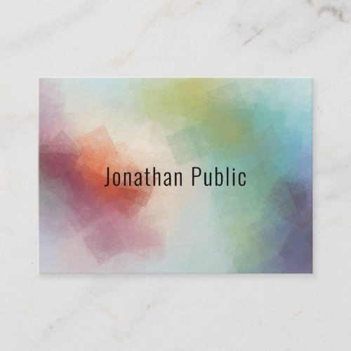 Modern Colorful Template Abstract Art Professional Business Card