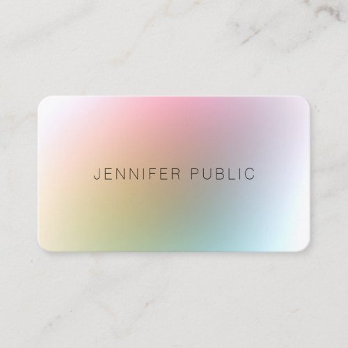 Modern Colorful Template Elegant Minimalist Design Business Card