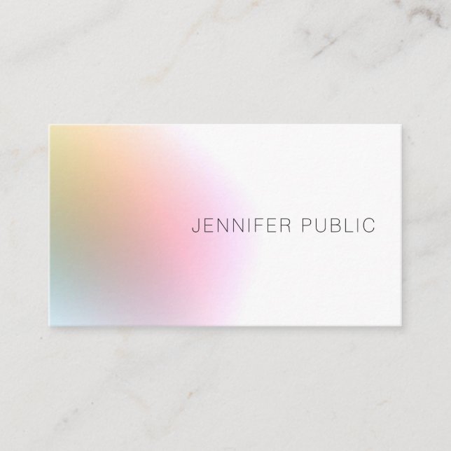 Modern Colorful Template Elegant Professional Business Card (Front)