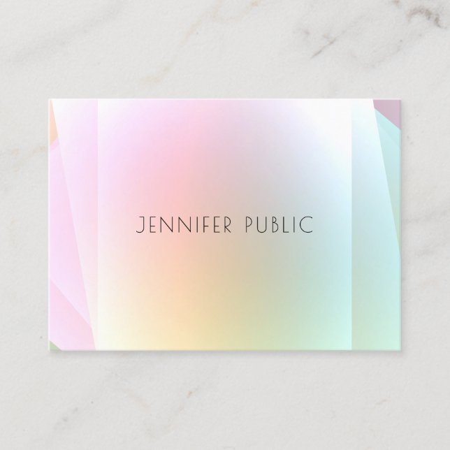 Modern Colorful Template Trendy Elegant Design Business Card (Front)
