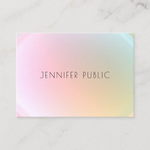 Modern Colorful Template Trendy Elegant Design Business Card